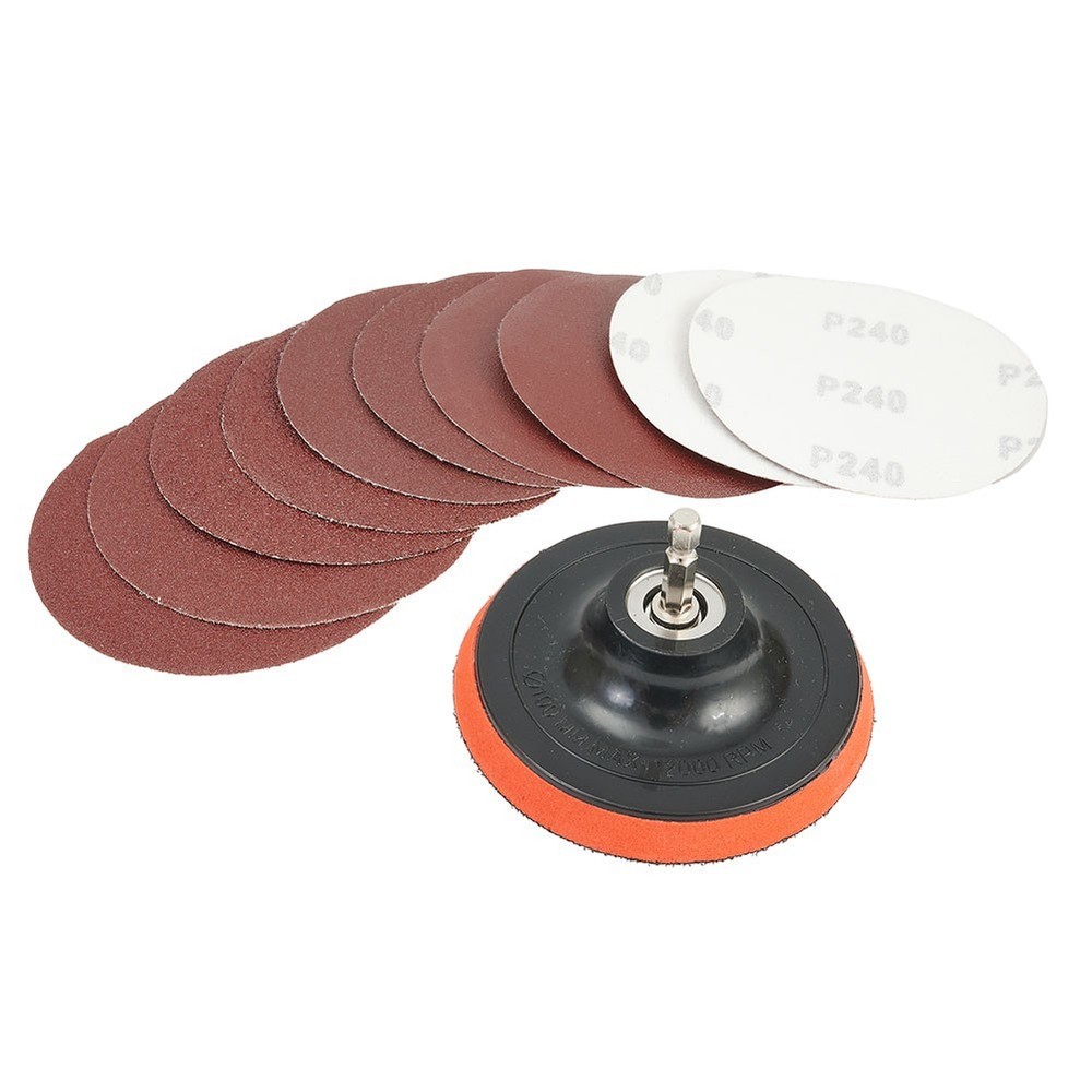 Sanding Disc Aluminium Oxide Hook&Loop M10 M10 Set Polyurethane Sanding