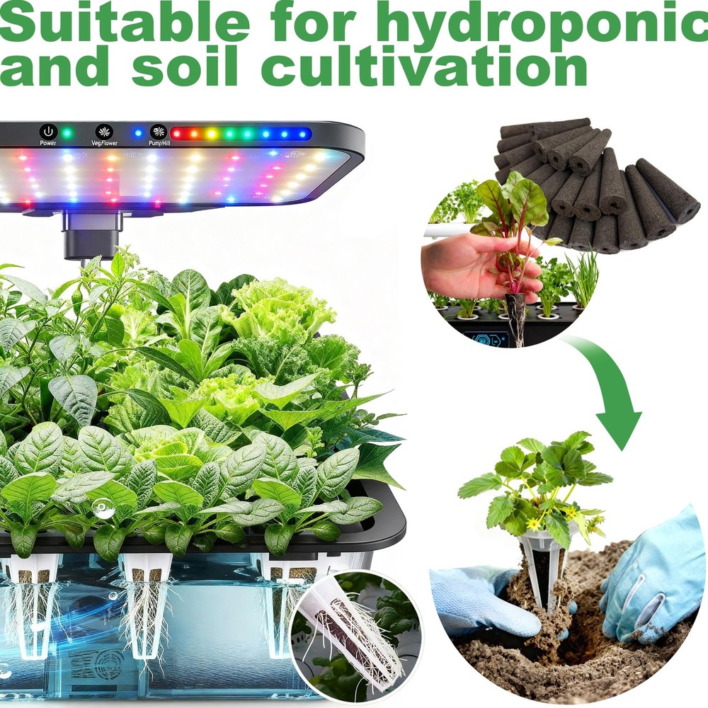 60 Pack Grow Sponges Hydroponics Replacement Root Growth Sponges Compatible New