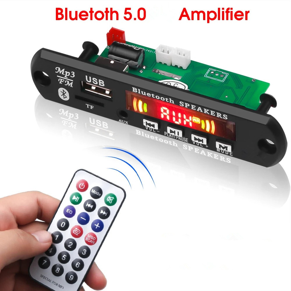 2x25W Amplifier Decoder Board Bluetooth 5.0 Car MP3 Player USB U Disk Recording