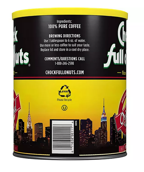 (2-PACK) Chock full o'Nuts Heavenly Ground Coffee, Original Blend (48 oz.)