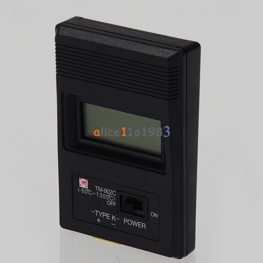 TM902C Digital LCD Thermometer Temperature Reader Meter Sensor K Type Probe