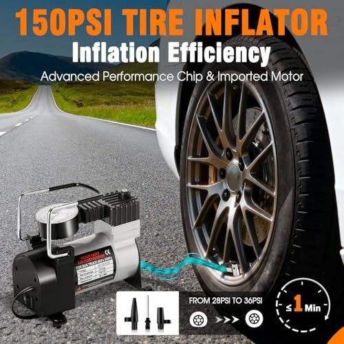 Emergency Car Kit - Roadside Tool Set with Air Compressor, Jumper Cables & First