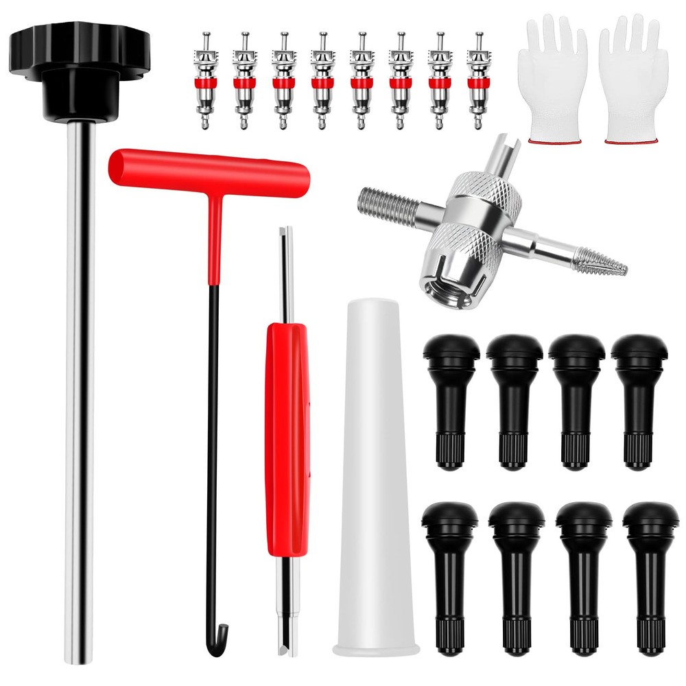 22PCS Tire Valve Stem Tool–Quick Change Installer Kit with TR413/TR414...