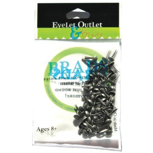 Eyelet Outlet BRD4MM-40B  Round Brads 4mm 70/Pkg-Brushed Silver
