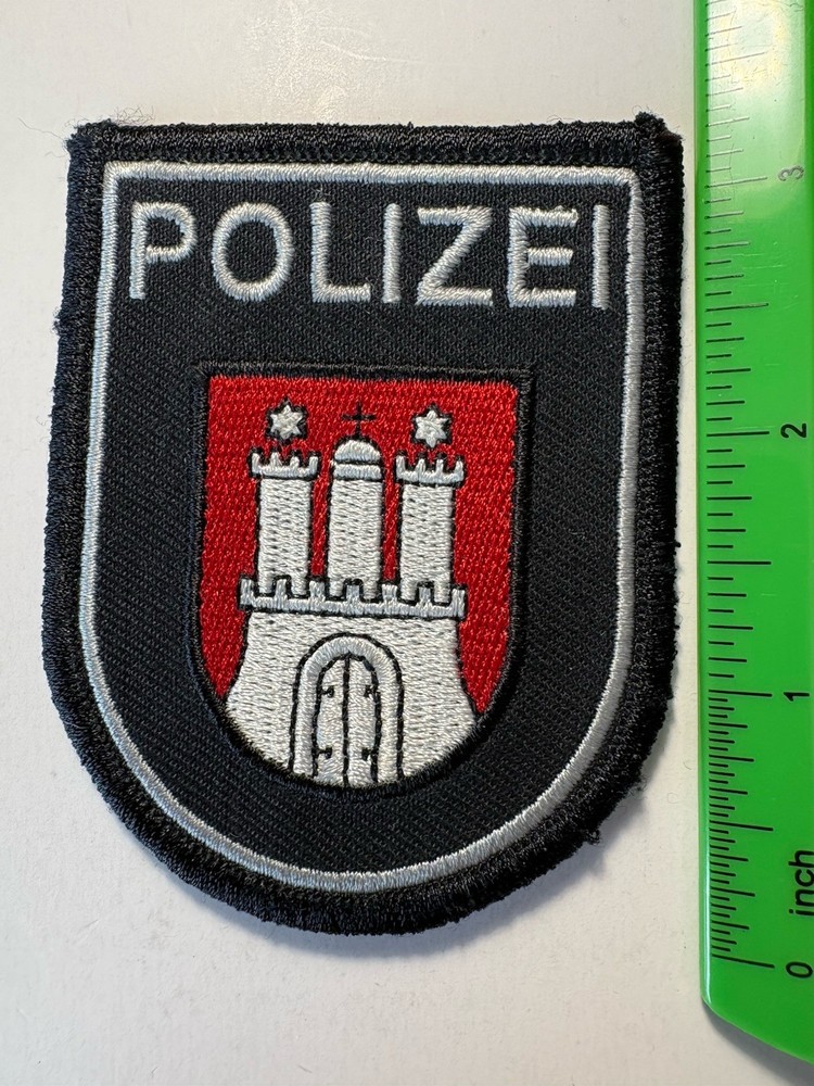 Hamburg German Polizei Patch ~ Black
