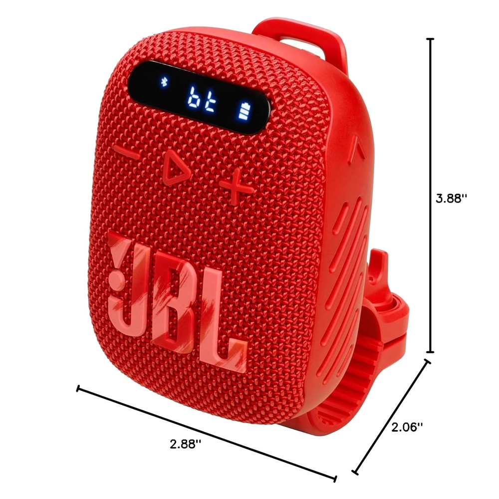 JBL Wind 3 FM Bluetooth Handlebar Speaker (Red)
