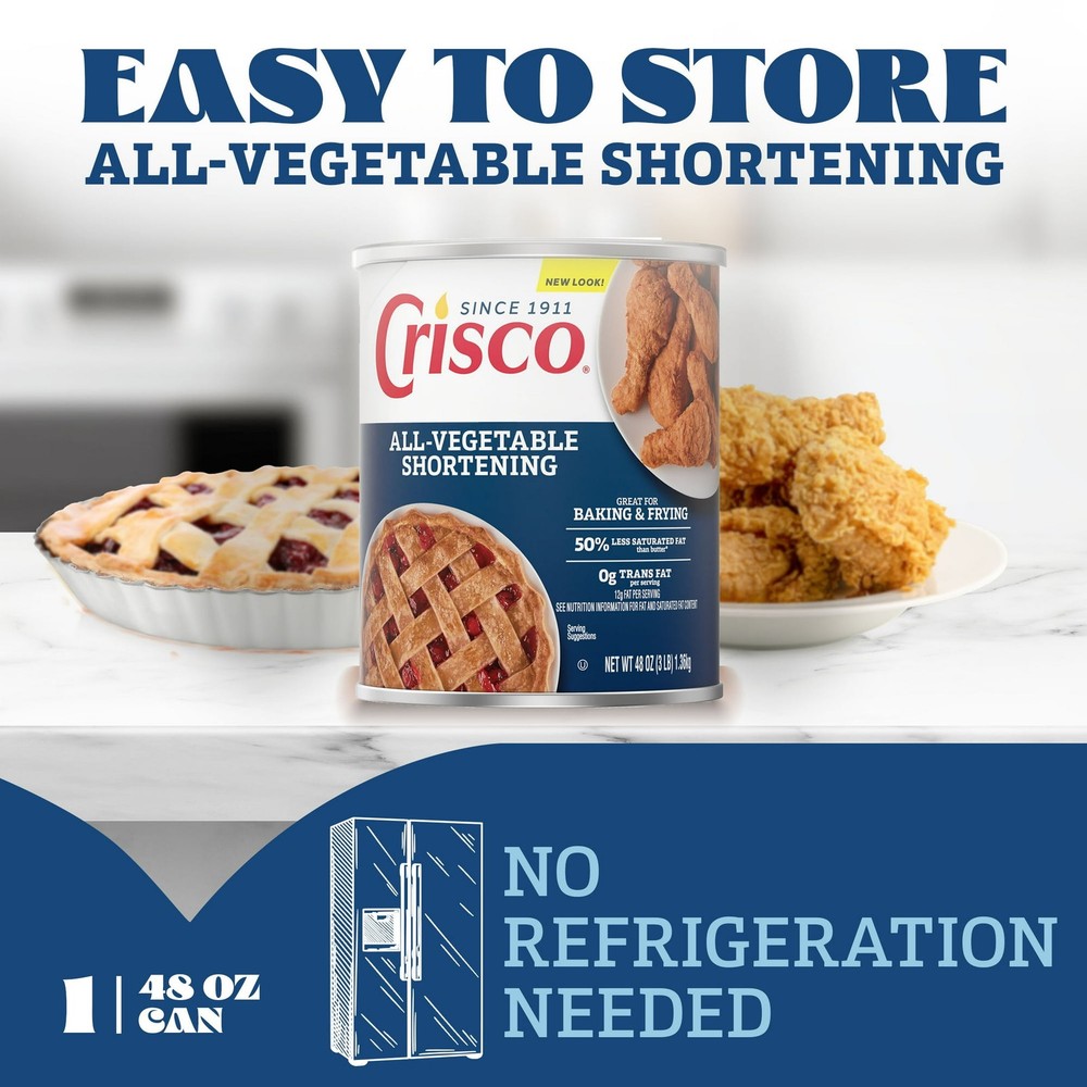Crisco All-Vegetable Shortening, 48 oz