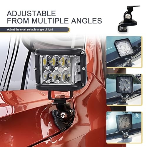 2 PCS LED Light Bar Mounting Bracket – Safety Cushioning Metal Structure