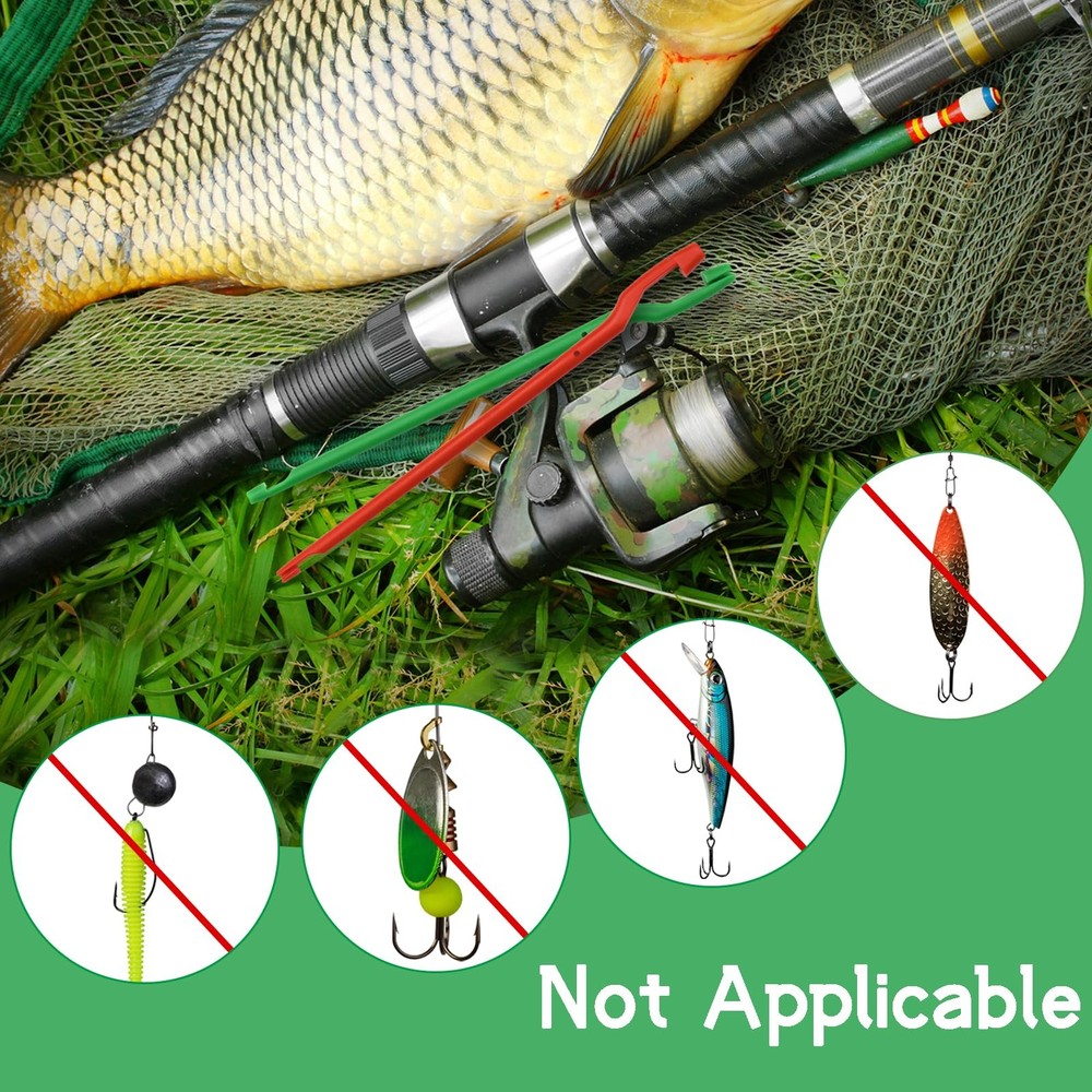 BB Hapeayou Easy Fish Hook Remover Tool 10pcs Medium, ['Red', 'Green']