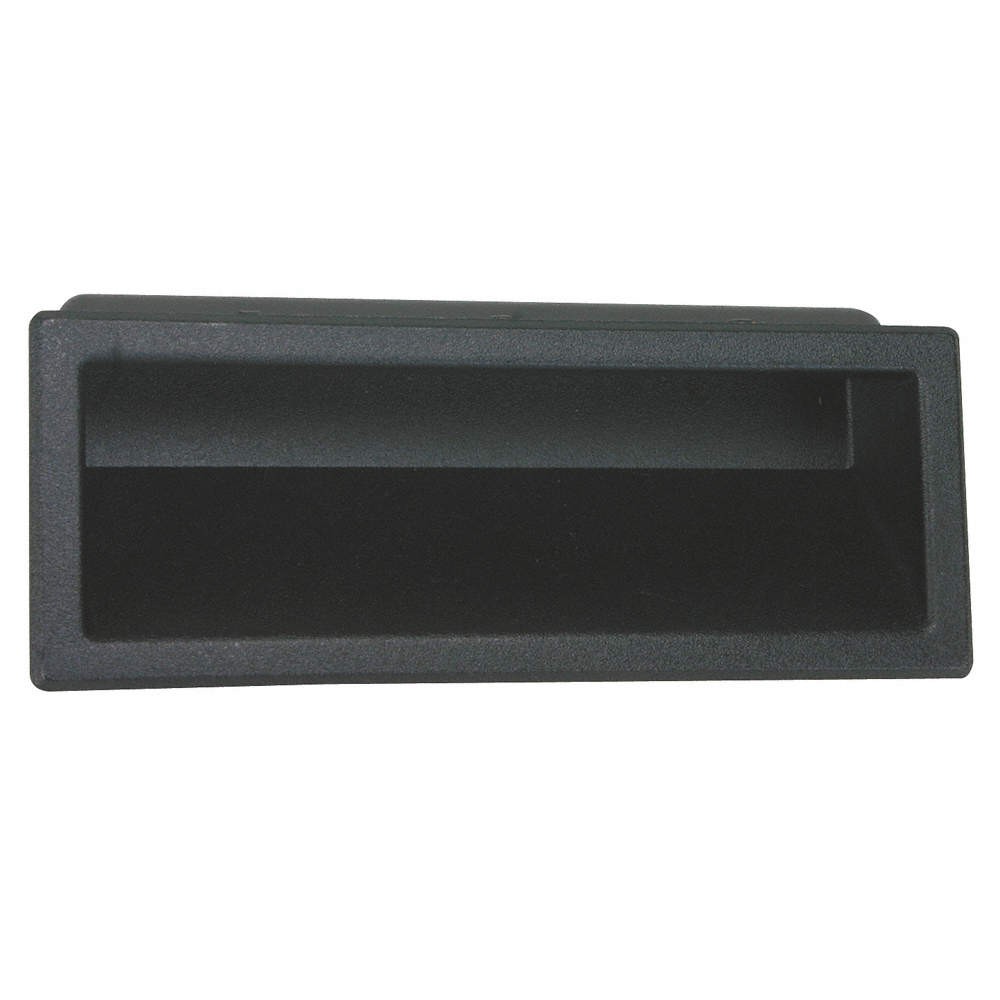 GRAINGER APPROVED 4NRT6 Recessed Pull Handle,Black,Thermoplastic 4NRT6