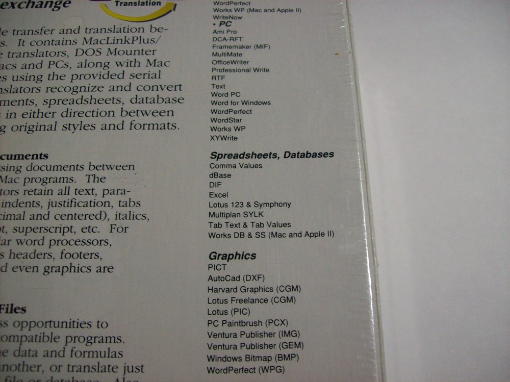 Mac Link Plus PC Version 6: Mac and PC File Exchange Software