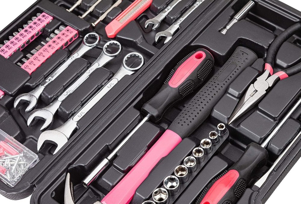 148Piece Tool Set General Household Hand Tool Kit with Plastic Toolbox Storag...