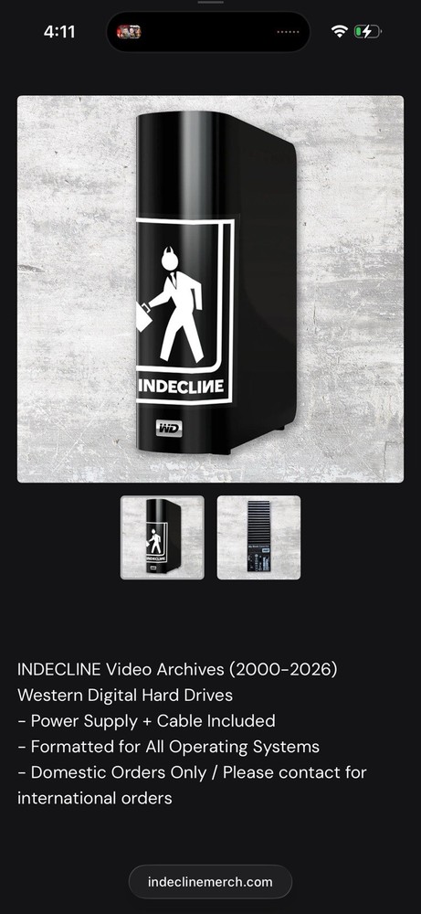 INDECLINE Video Archives (2000-2026) Hardrive