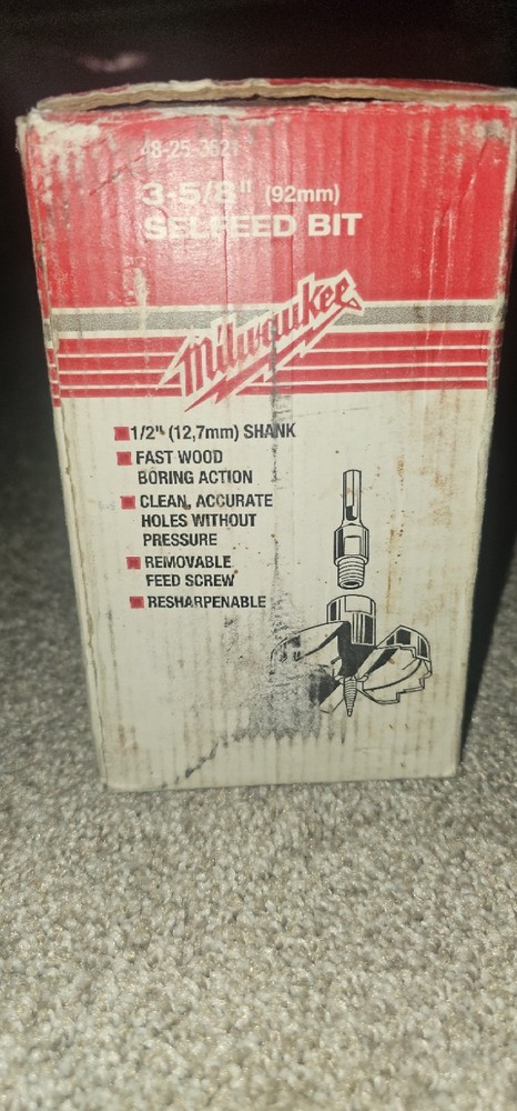 Milwaukee Tool 48-25-3621 Selfeed Bit 3-5/8"
