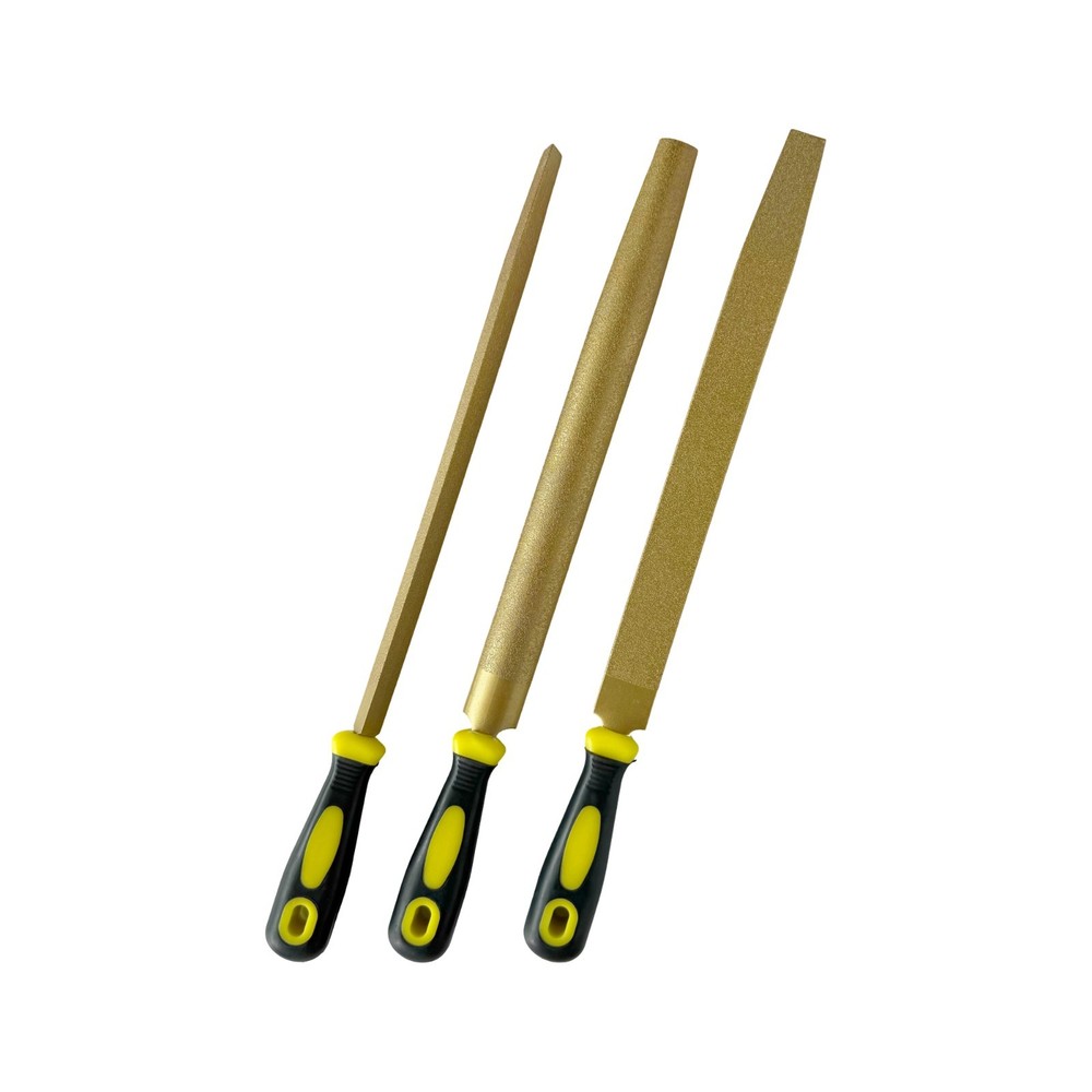 3PCS Diamond Needle File Set Flat Round Triangle Metal File, Precision Hand File
