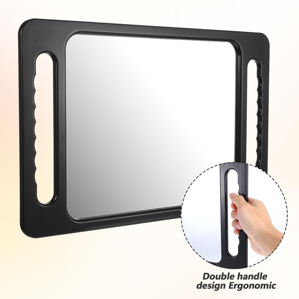 Professional Extra Large Hand Mirror 16x10 Inch Drop-Proof Double Handle