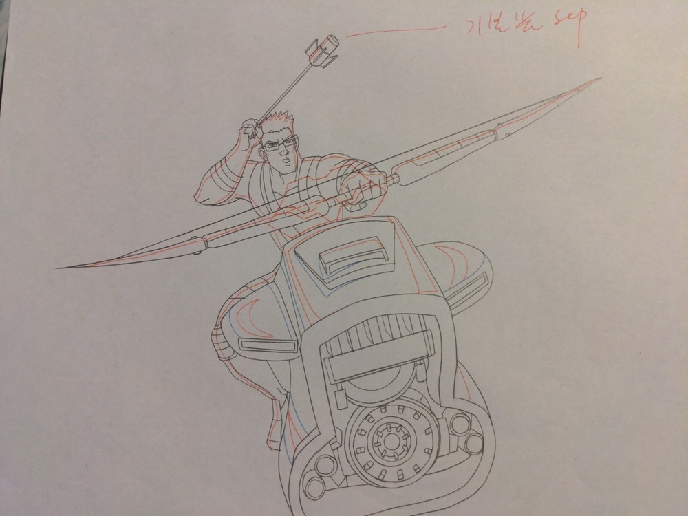 Marvel animation cels Production Art Marvel Comics AVENGERS GREEN ARROW  A1