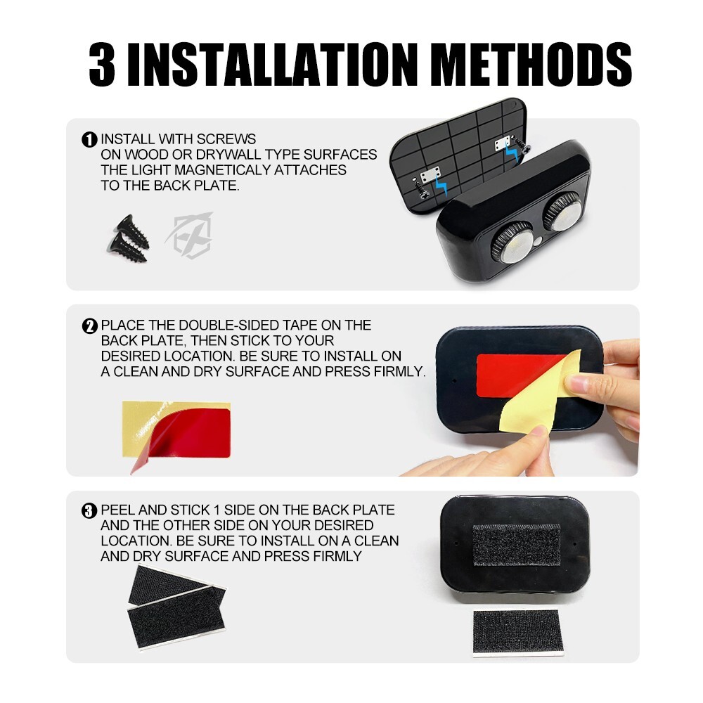 Motion Sensor Gun Safe Light Cabinet Light Night Lamp Wall Storage Shelf Light