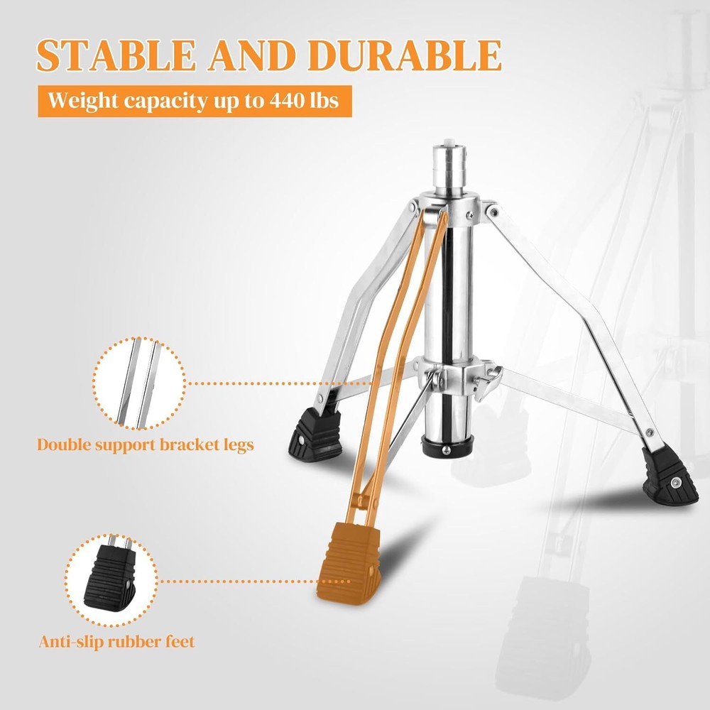 Drum Throne w/Backrest, Oversized Motorcycle Shape Seat Height Adjustable Stool