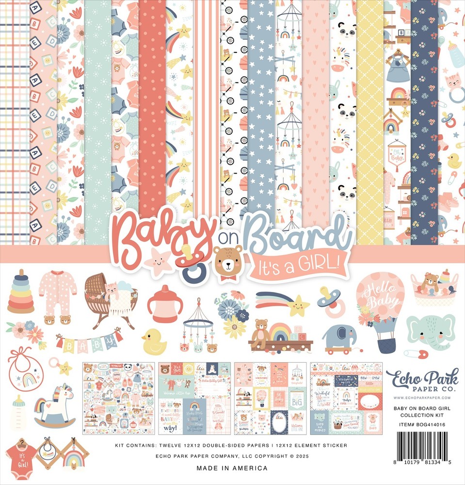 Baby On Board It's A Girl  Echo Park Collection Kit