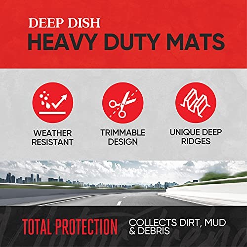 Premium FlexTough Plus All-Protection DeepDish Front & Rear Mats with Black