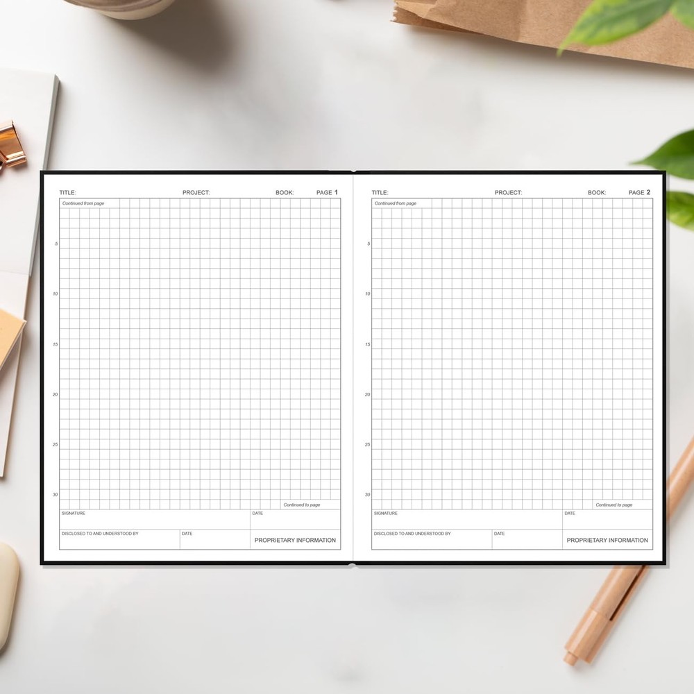 Engineering Notebook/Lab Notebook - 120 Pages Engineer Graph Paper Notebook w...