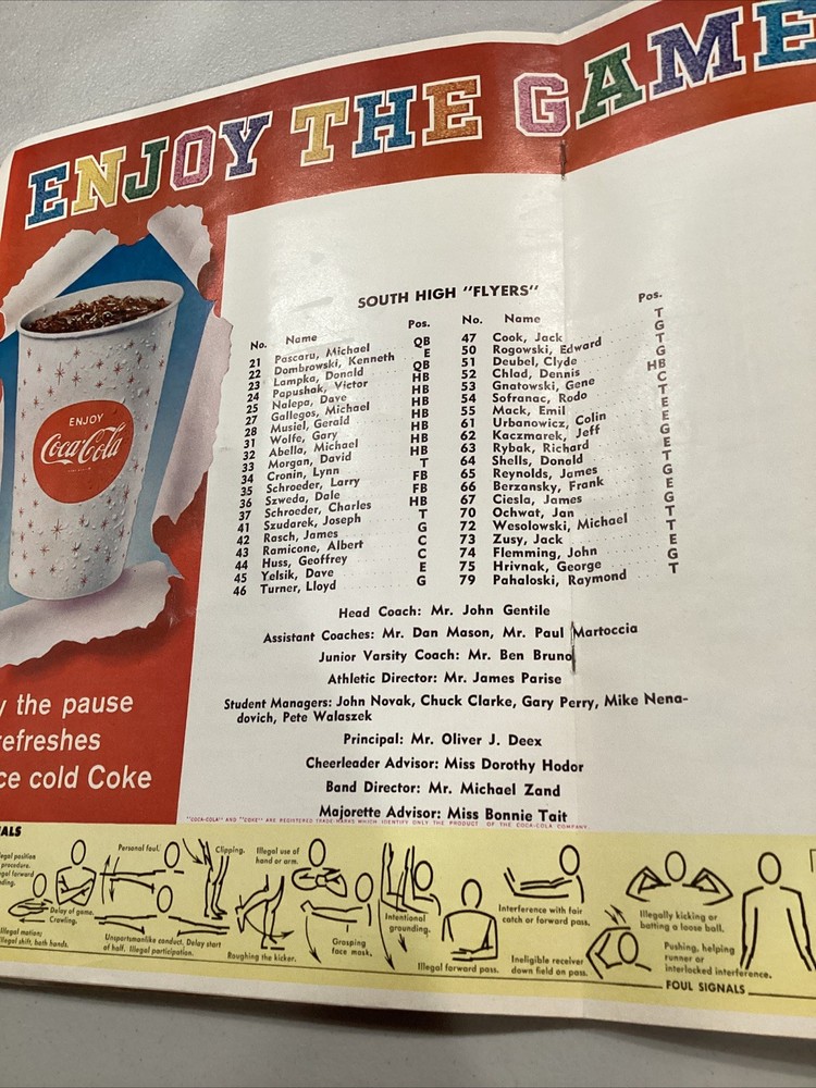 1965 Oct 8 South v John Marshall West Tech Field HS Football Program