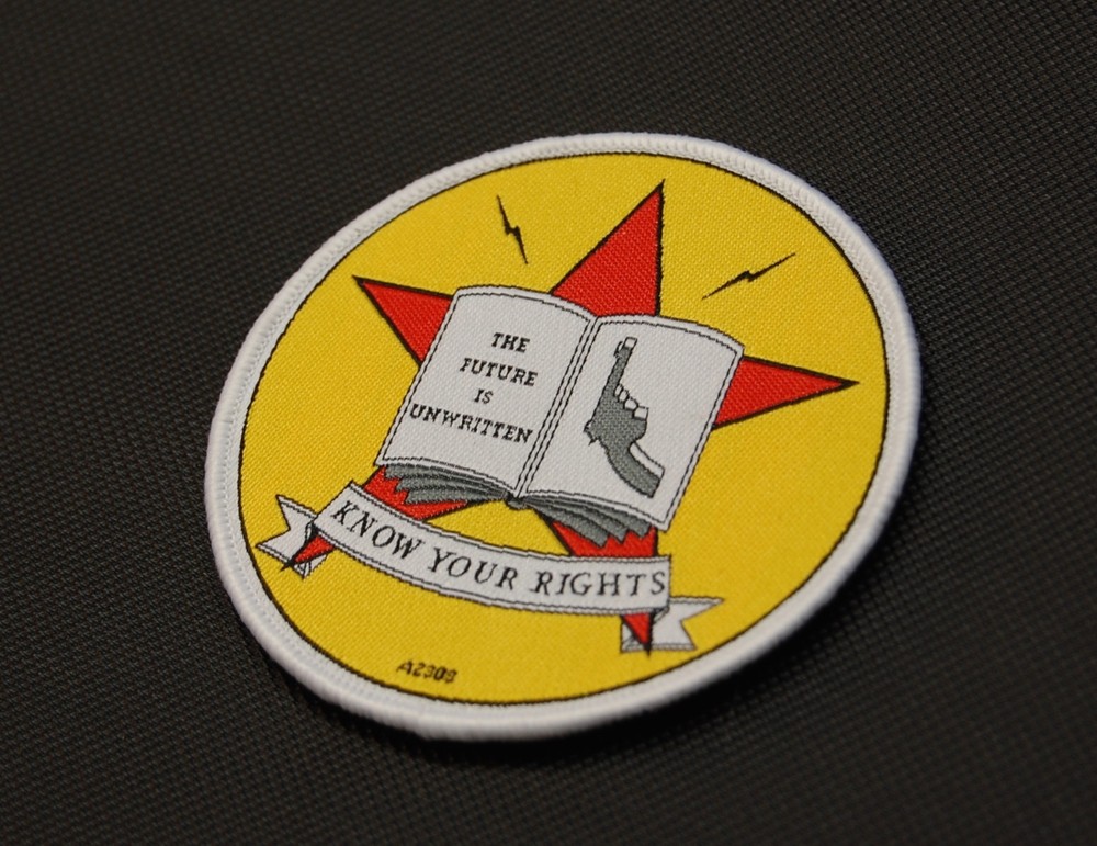 The Clash Know Your Rights Woven Uniform Morale Patch Hook & Loop Backing