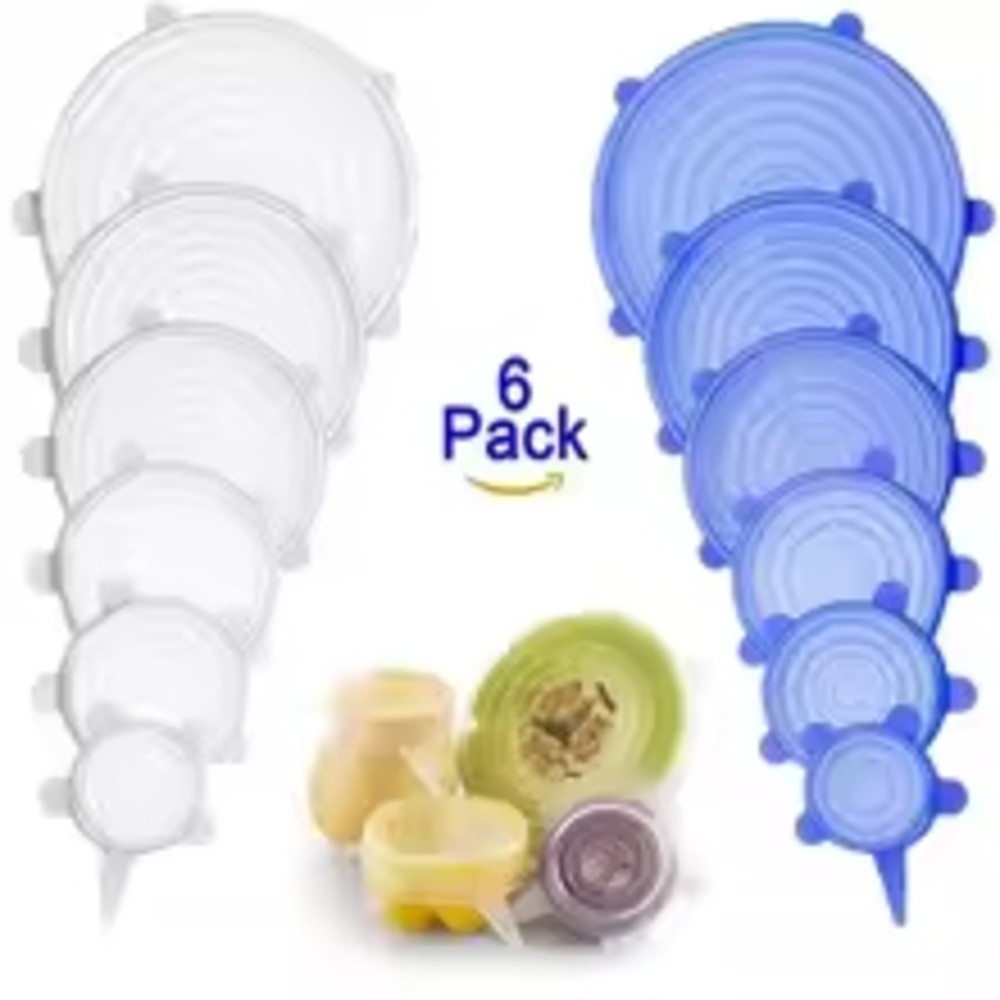 reusable silicon stretch lids 6pcs set