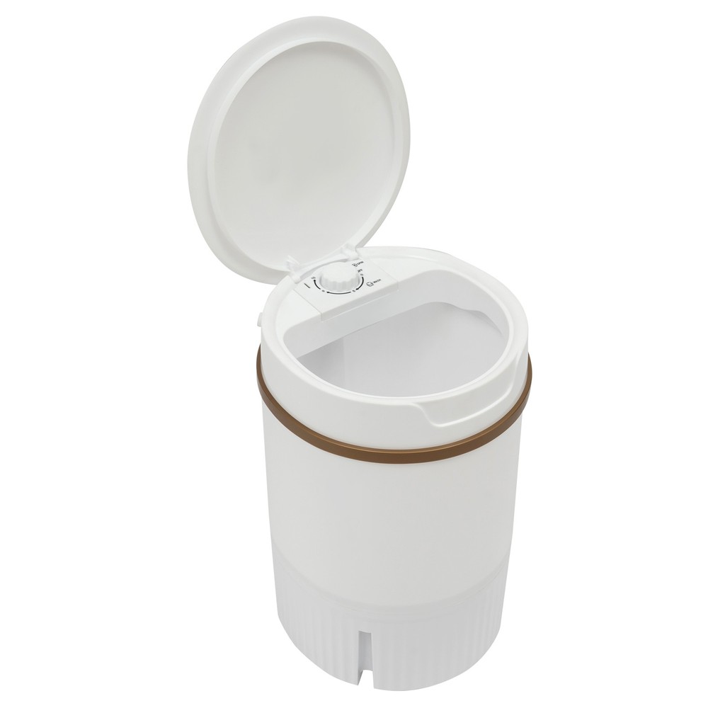 Portable Mini Washing Machine Washer with Drainage Basket Multi-Functional White