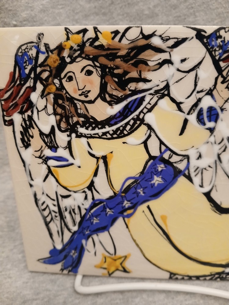 Richard and Suan Bolt Ceramic Patriotic Angle Tile