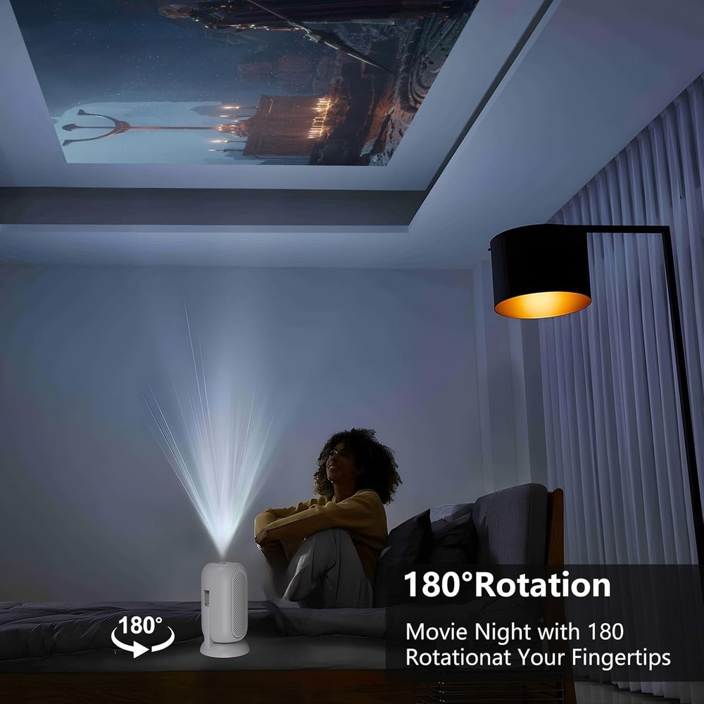Auto Keystone 1080P Wifi Projector Android Bluetooth Home Video Smart Projector