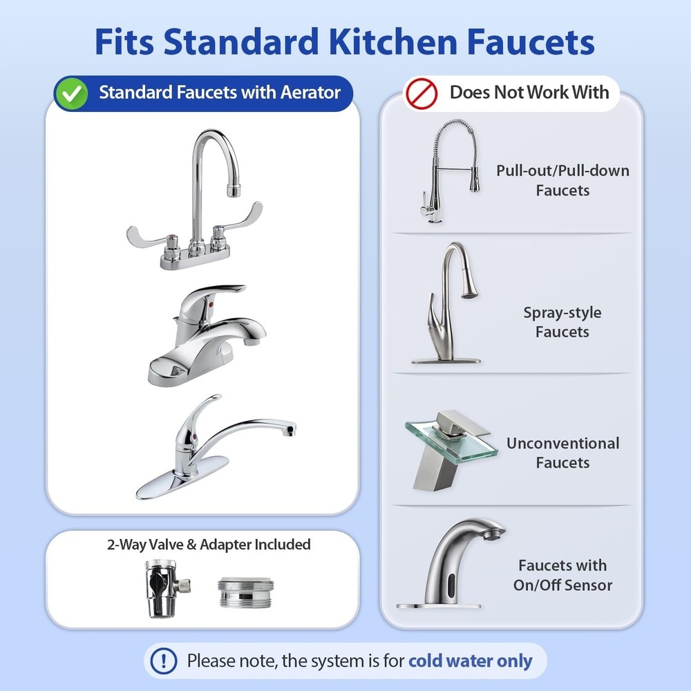 iSpring CT10-W Countertop Water Filter, Multi-Layer Faucet Water Filter System