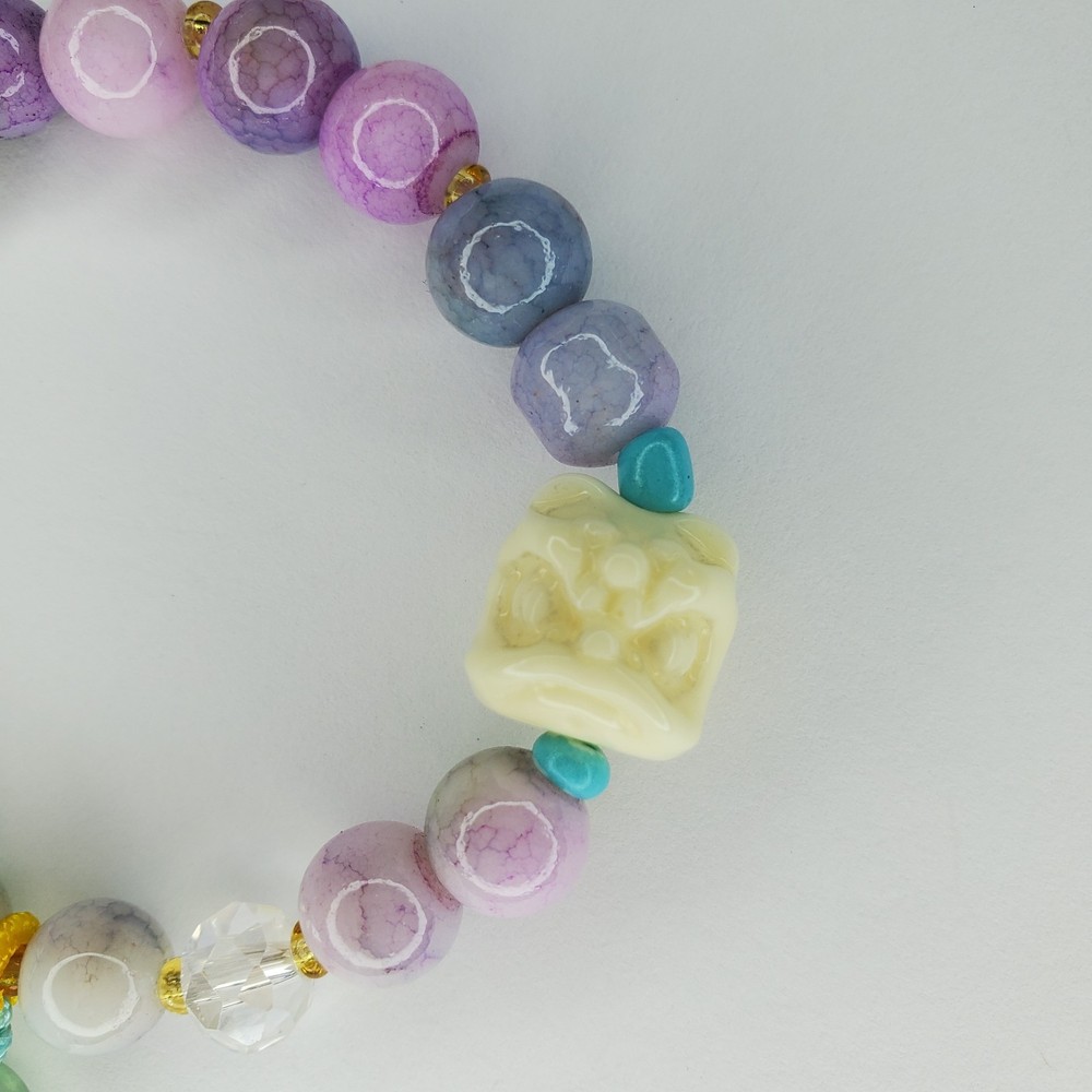 Hand crafted artisan unique gemstone bracelet