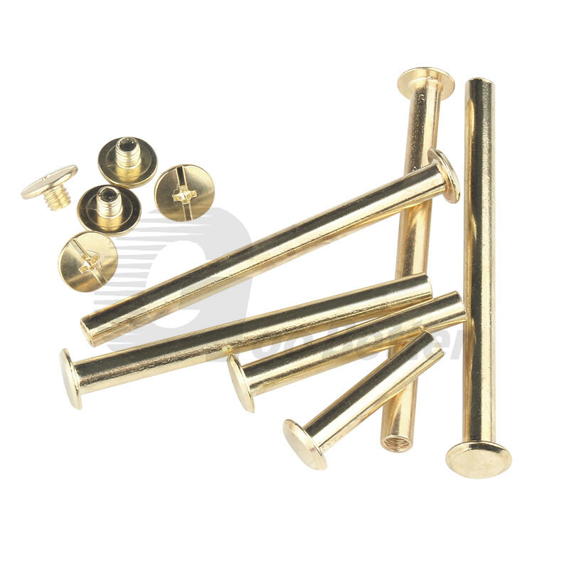 M5 Belt Screws Chicago Screws Leather Craft Stud Bind Rivet Copper Plating