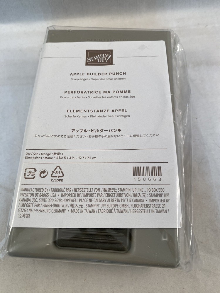 APPLE BUILDER Punch Stampin Up New 150663