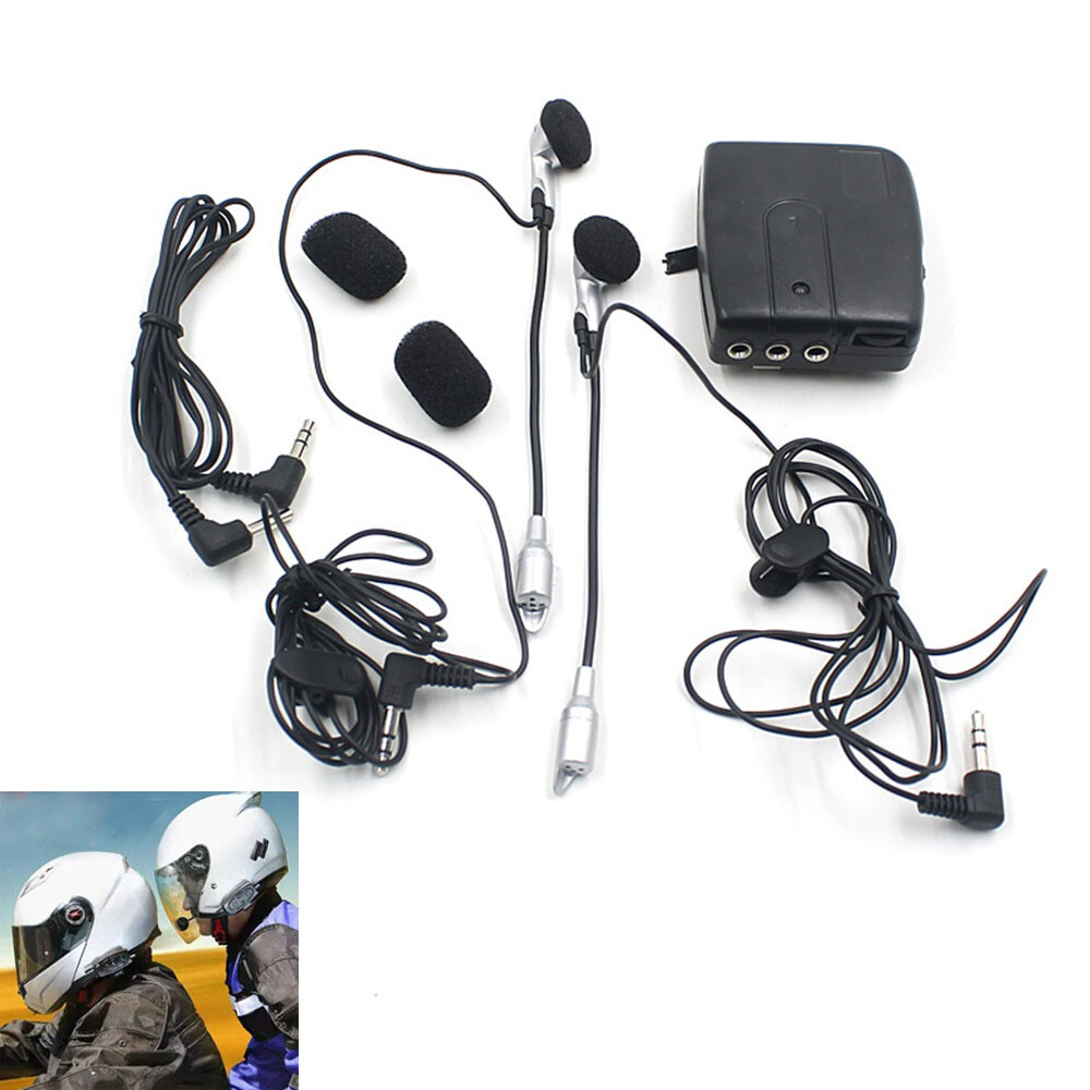 Motorcycle Audio Communication System Host Kit Helmet Intercom Headset Earphone