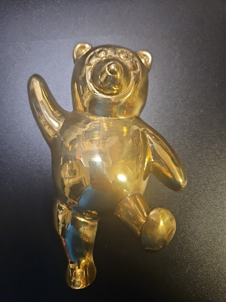 20th Century Boho Chic Brass Panda Wall Hook