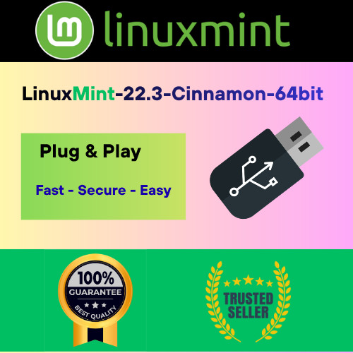 Linux Mint Latest Version Cinnamon LMDE 64 Bit BOOTABLE/LIVE USB