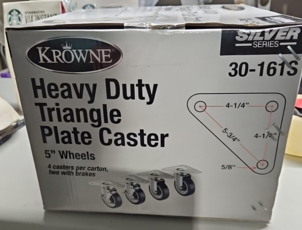 Krowne Silver Series Heavy Duty Triangle Plate Caster.30-161S