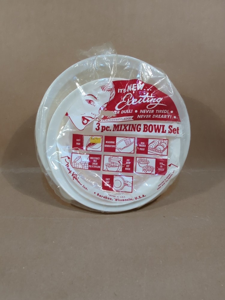 Max Klein NOS 3 Piece Mixing Bowl Set