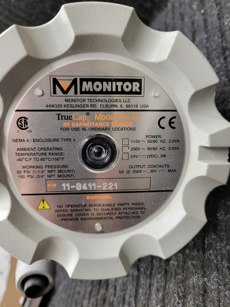TRUE CAP MODEL MK-2e CAPACITANCE LEVEL SENSOR