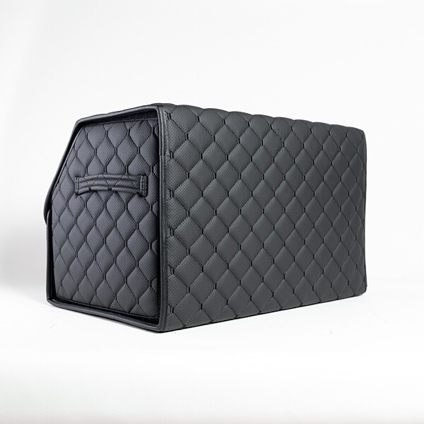 Leather Car Boot Organiser Box Large Capacity Auto Multi-Use Tools Storage Bag
