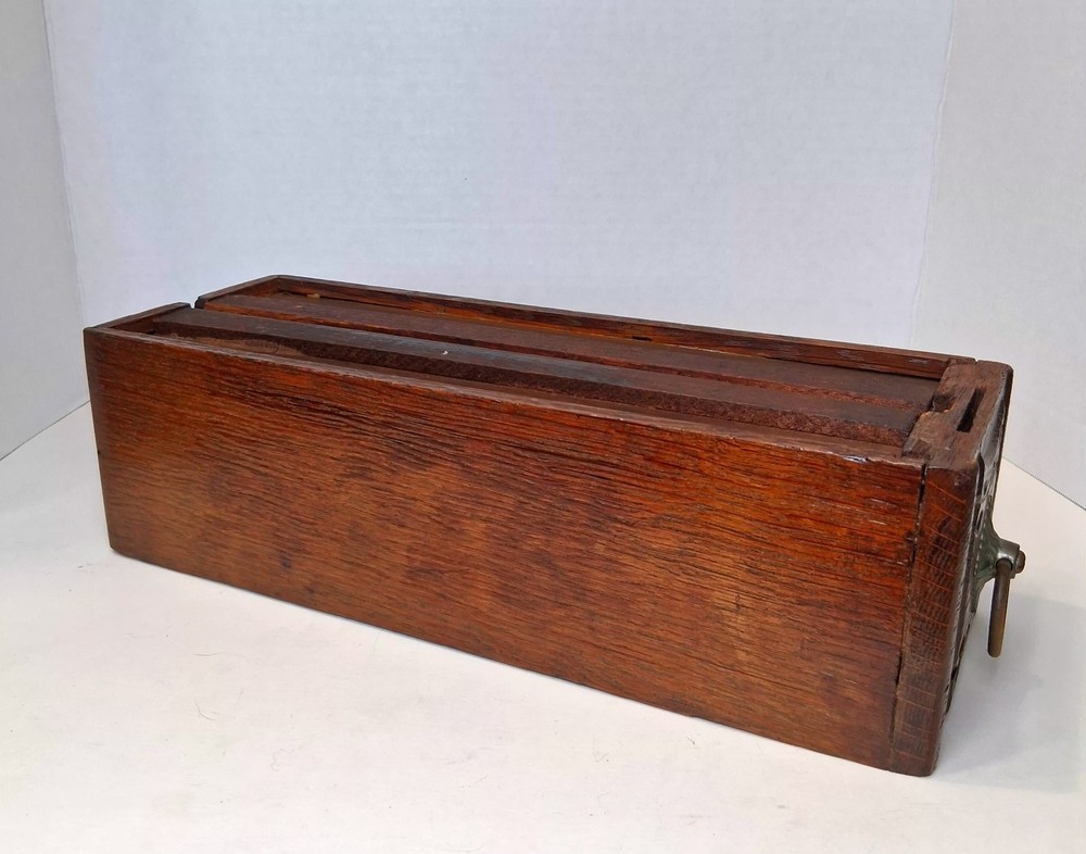 Antique Singer Sewing Machine Drawer Solid Oak Brass Pull USA Made
