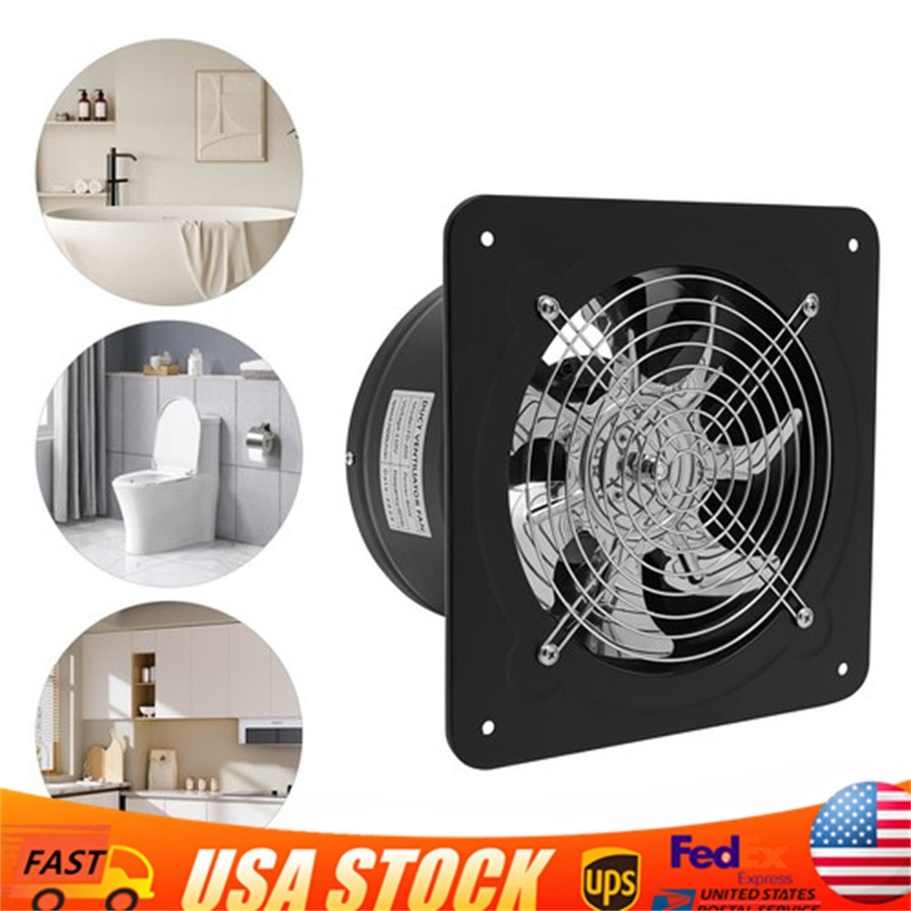 Exhaust Fan Wall/Window Mounted W/ Back-draft Damper for Kitchen Ventilation