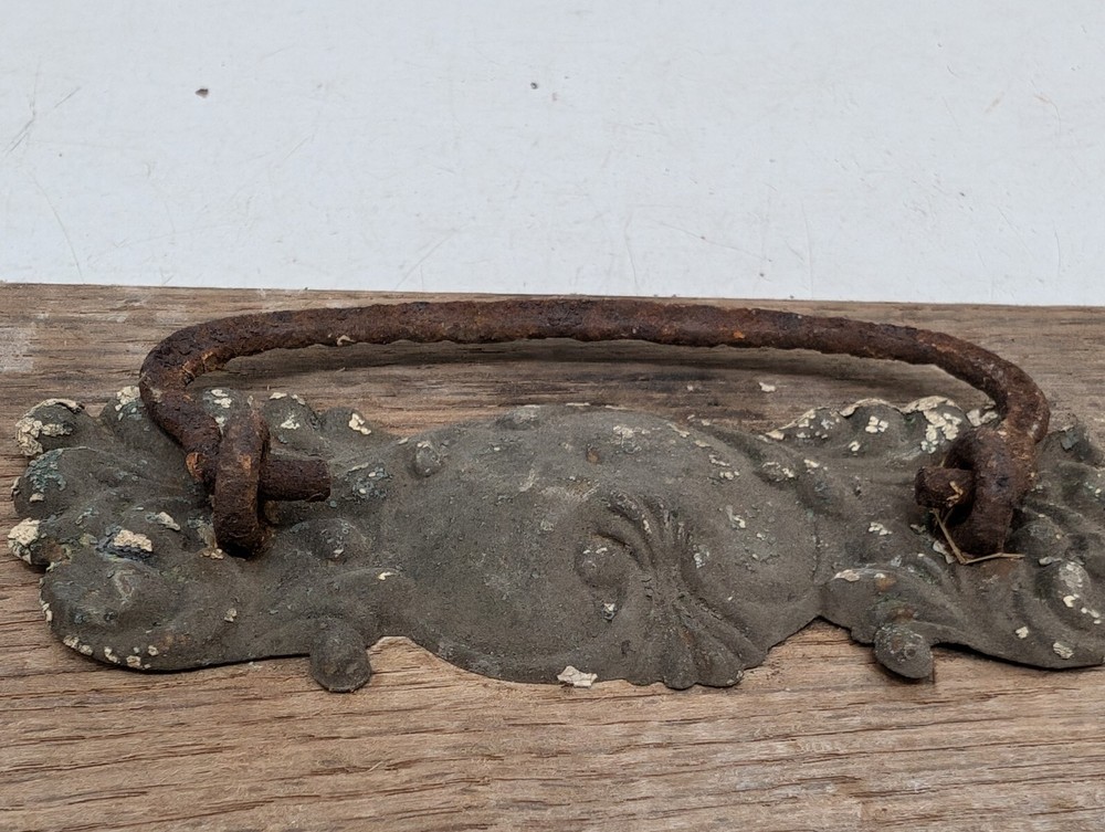 Architectural Salvage Wood Drawer Front Ornate Victorian Primitive Drawer Pull