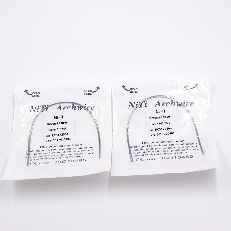 Dental Ortho Super Elastic NITI Arch Wire Reverse Curve Round/Rectangular True