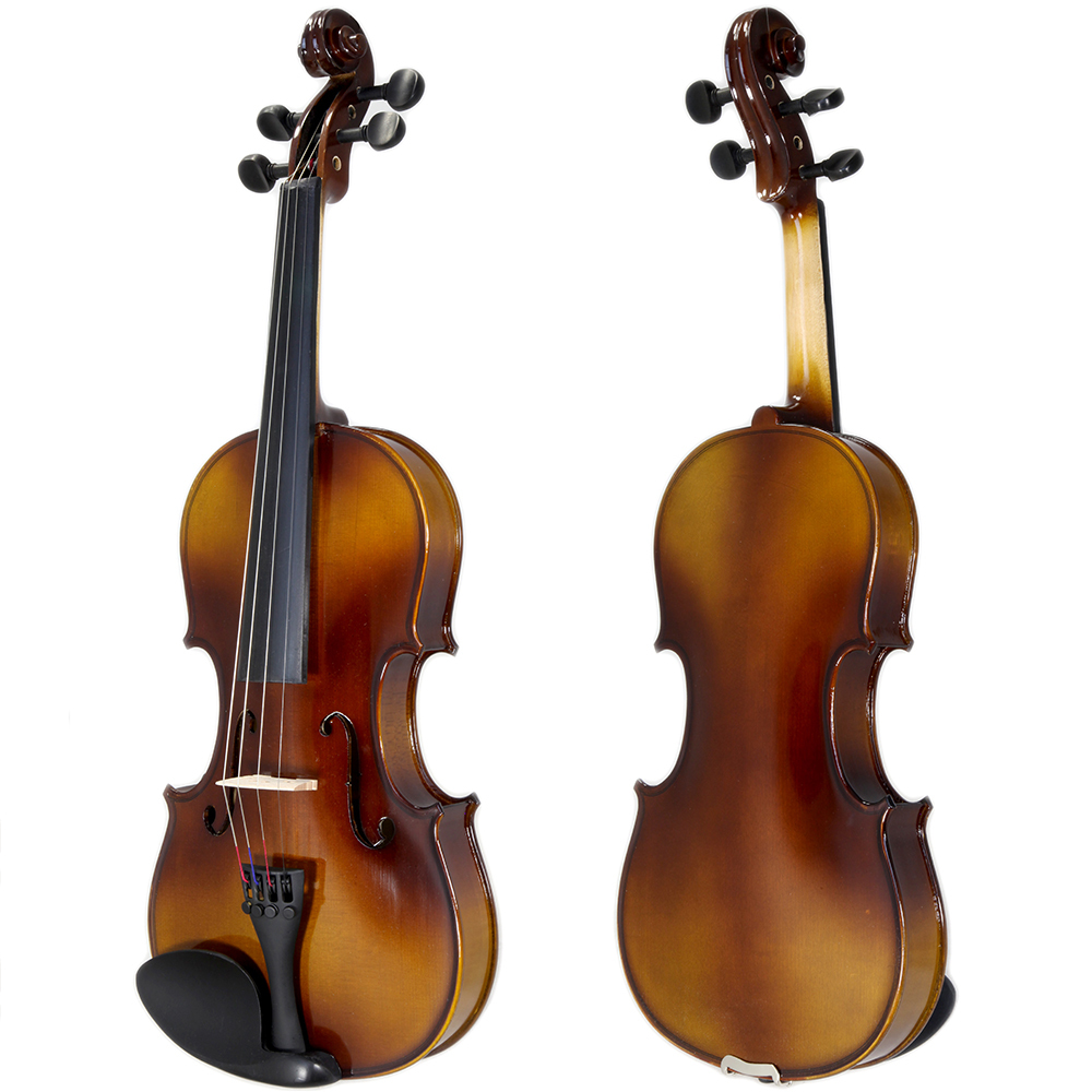 Solid Wood Violin 1/10 Size Violin with Rosin Lightweight Case + Bow