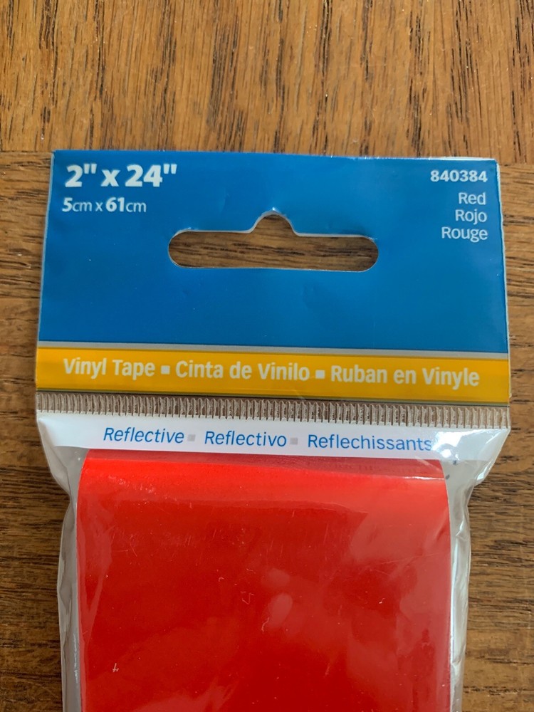 2”24” Reflective Red Vinyl Tape
