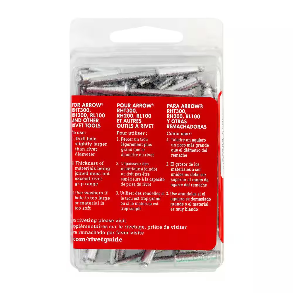 3/16 In. X 1/2 In. Aluminum Grip Range Rivets (50-Pack)
